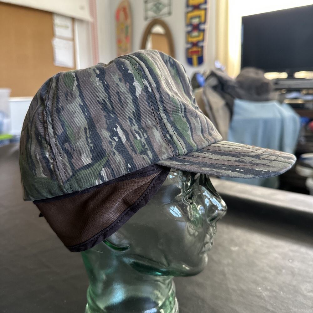 Vtg Realtree Camo Thinsulate Hunting Cap Hat Fold up Ear Flaps Size Large
